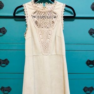 Tan suede dress
